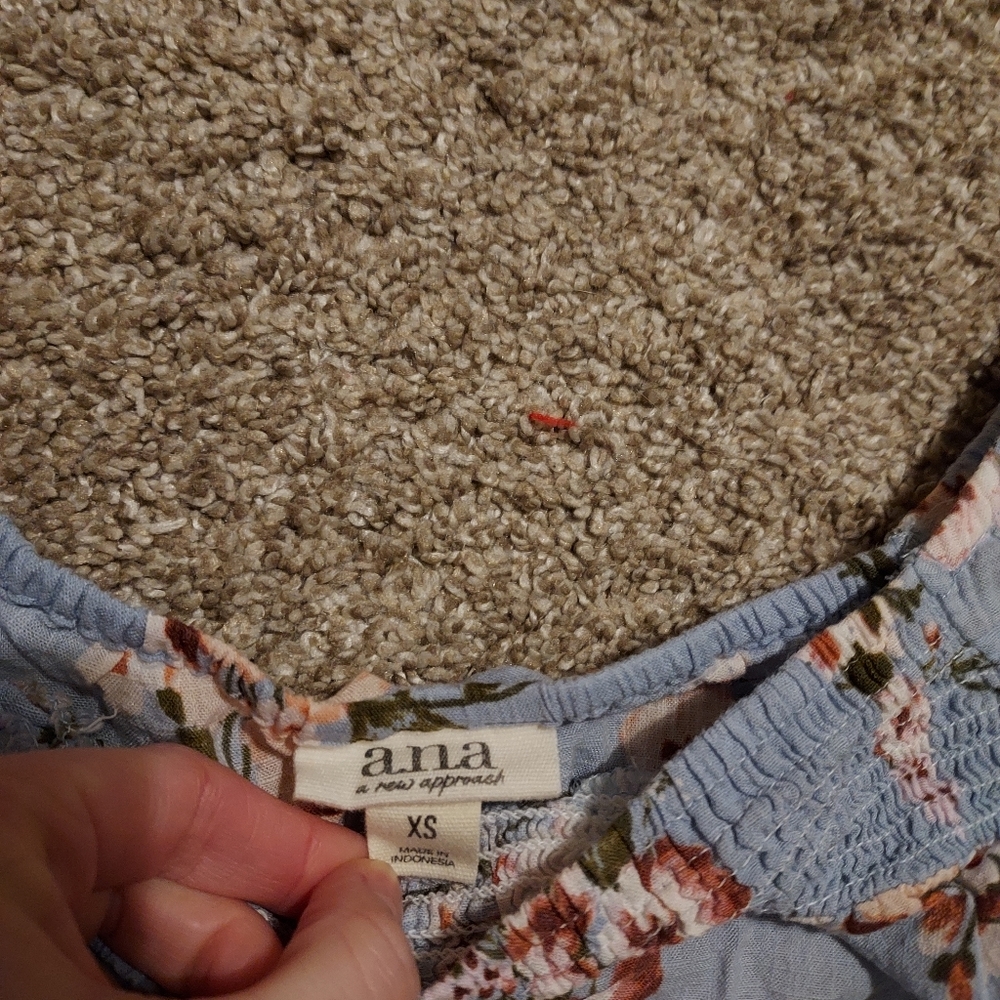 Pink And Blue Floral Blouse - Picture 2 of 2